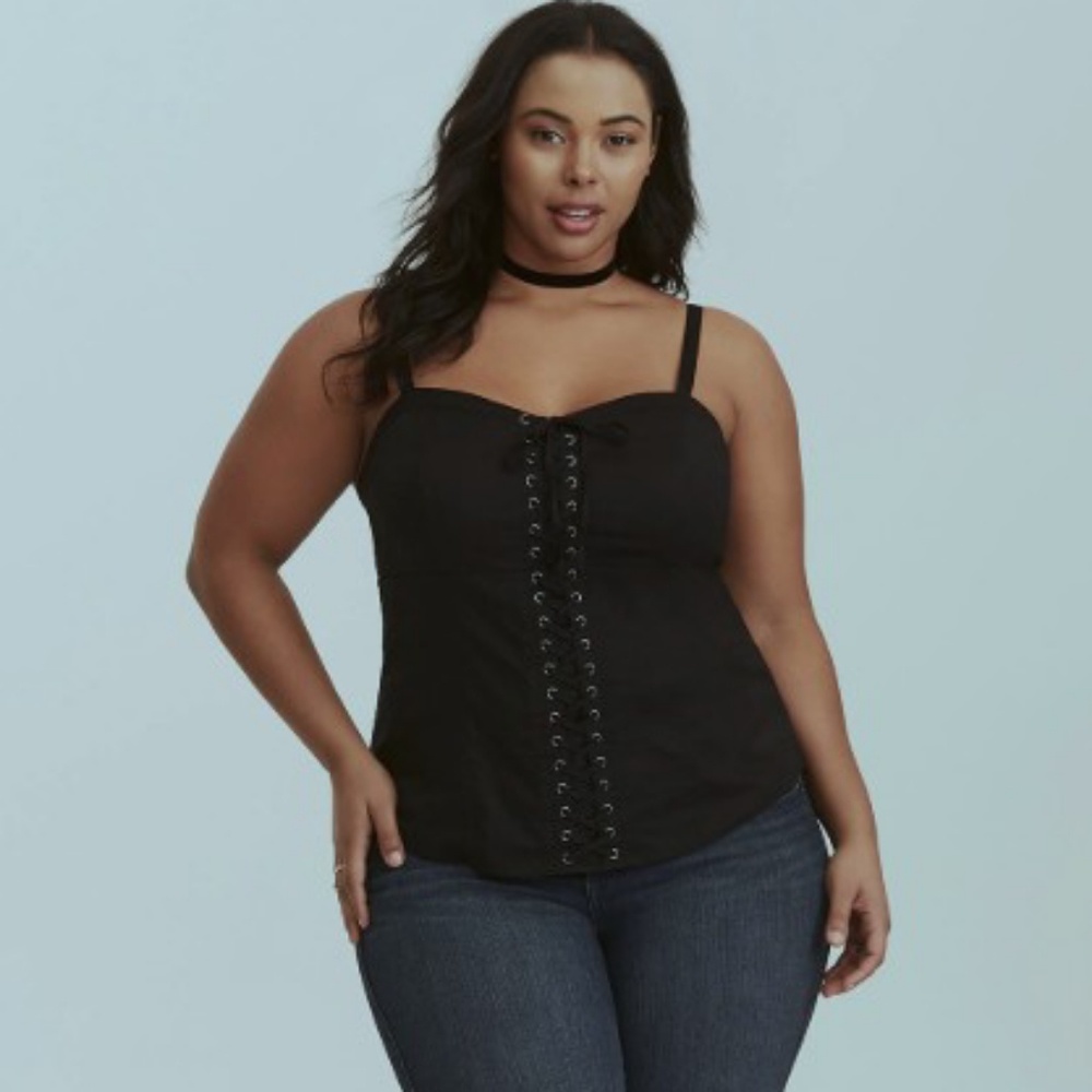 Black corset cami